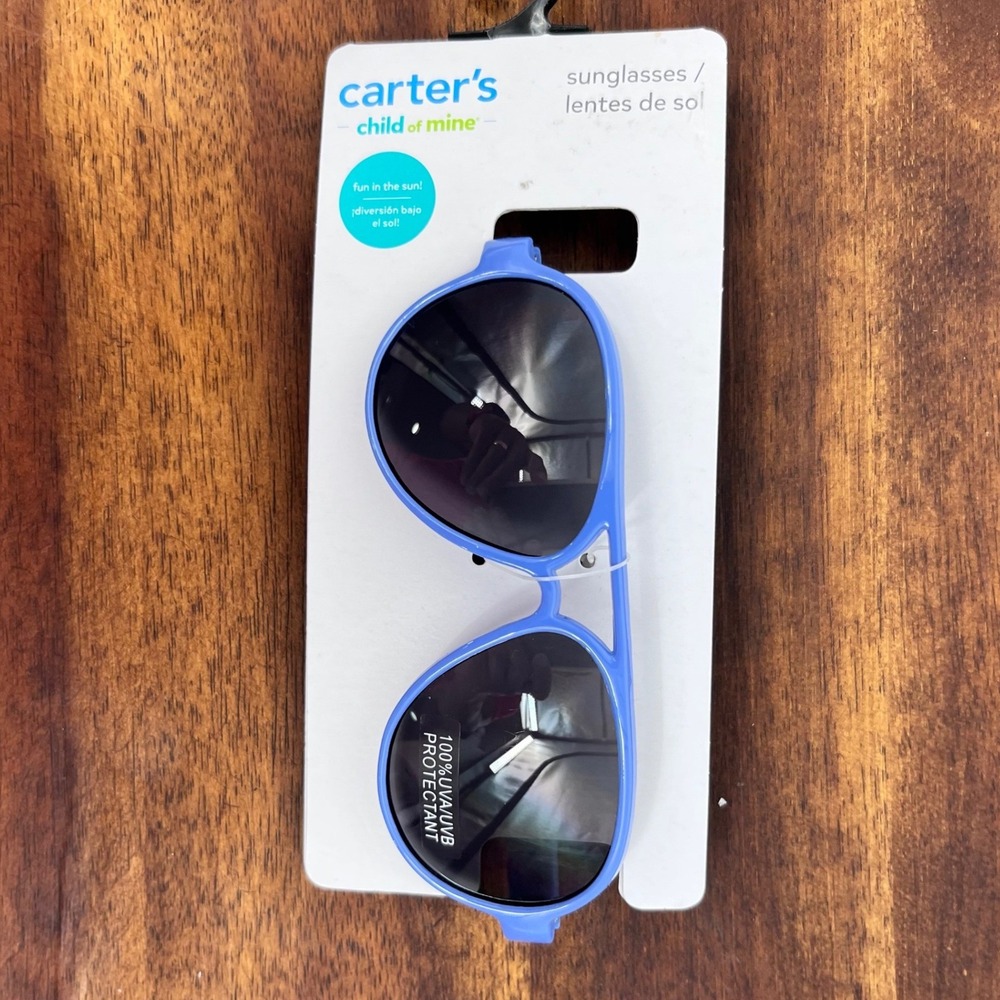 Carter's Sunglasses Kids One Size Blue Aviator 100% UVA‎ UVB Protection NEW
